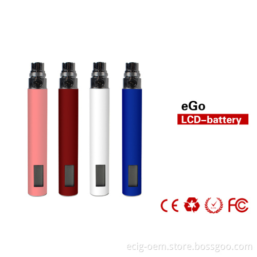 Hot Selling Electronic Cigarette EGO LCD Battery Battery with LCD Screen Display Power and Puffs
